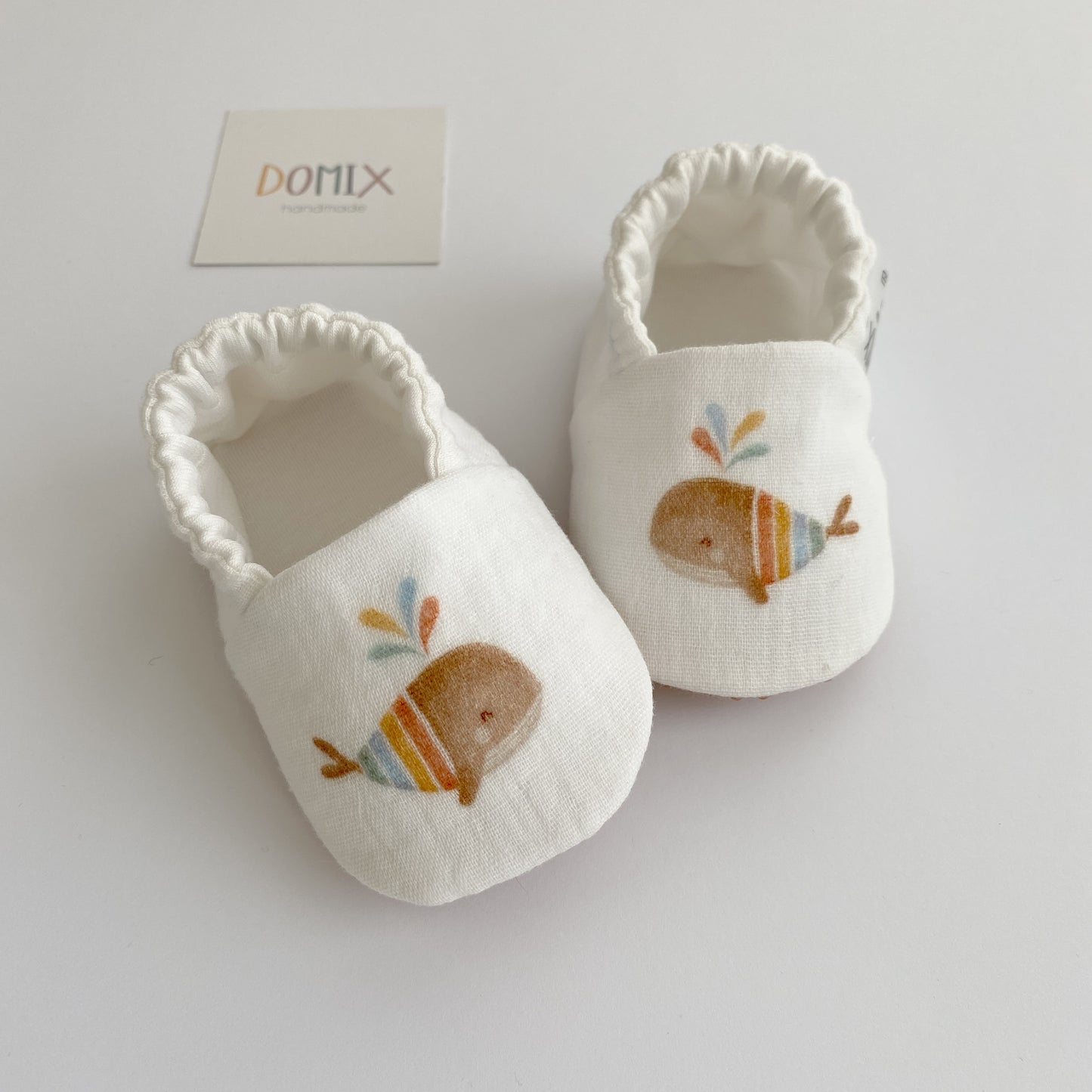 Whale Muslin Slippers