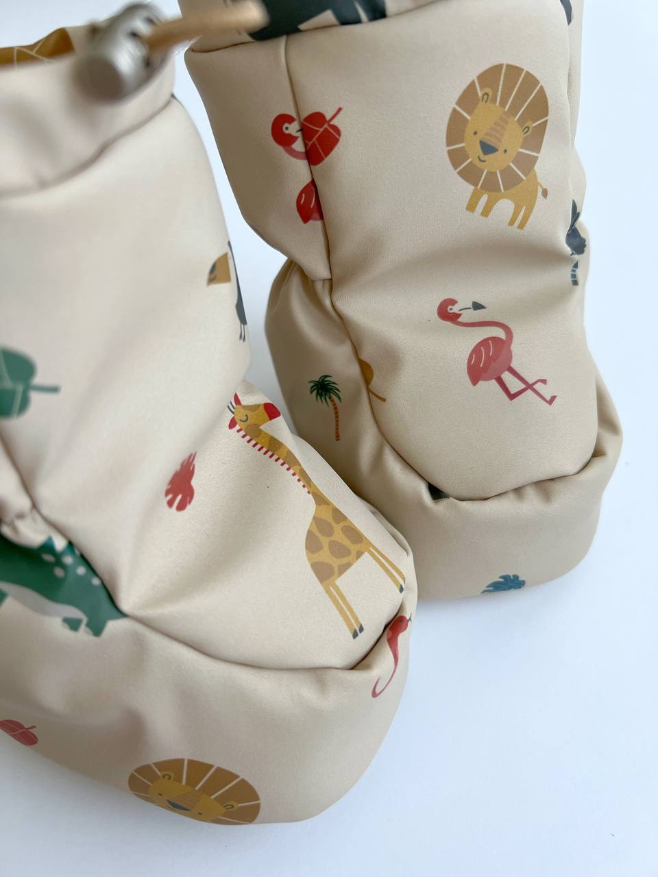 🦒 Safari Waterproof Booties – Handmade Weatherproof Warmth