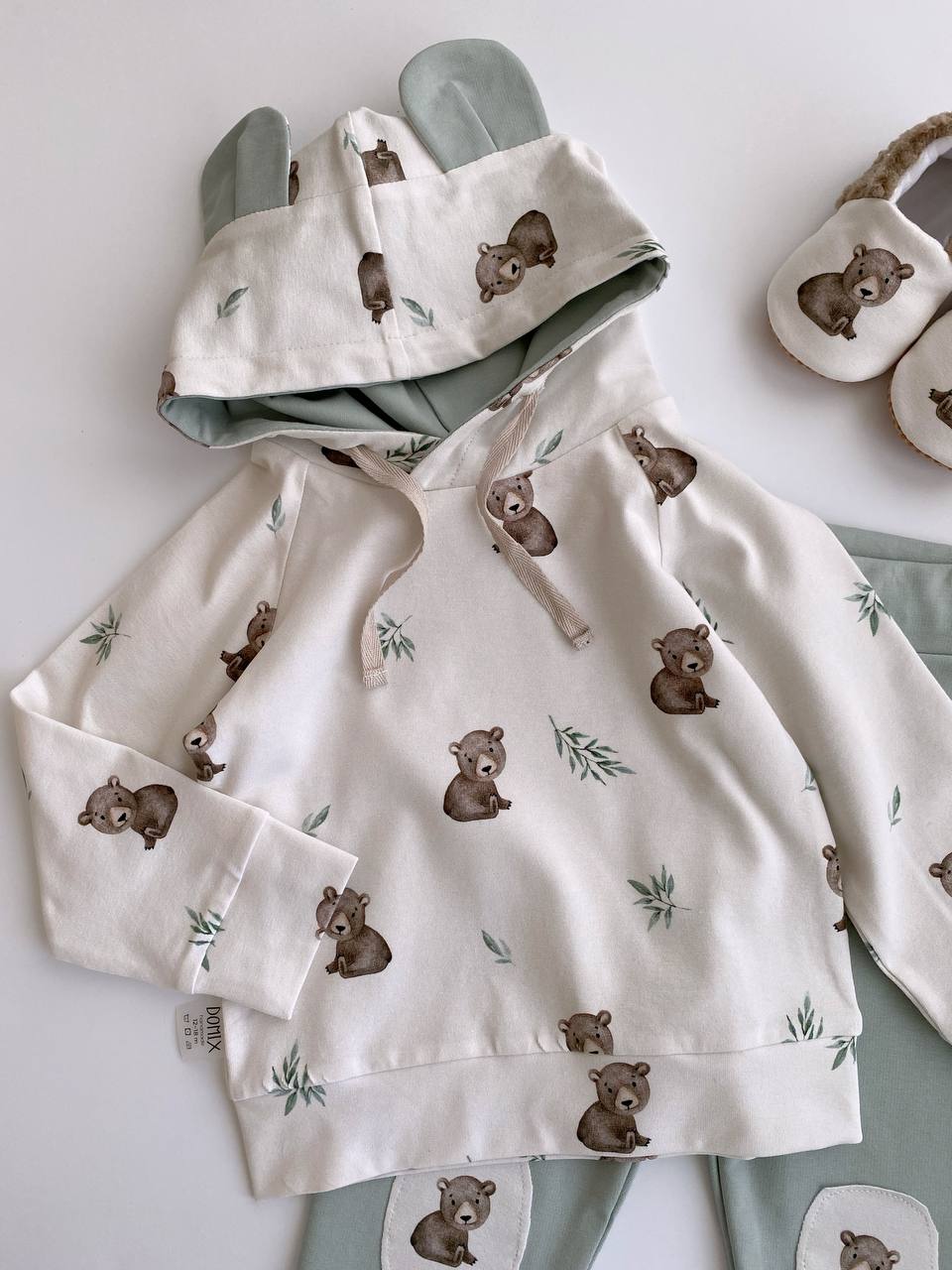 🧸 Bear Hoodie Set – Handmade Cozy Comfort