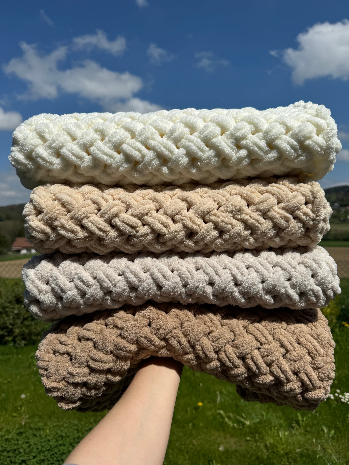 Gestrickte Decke