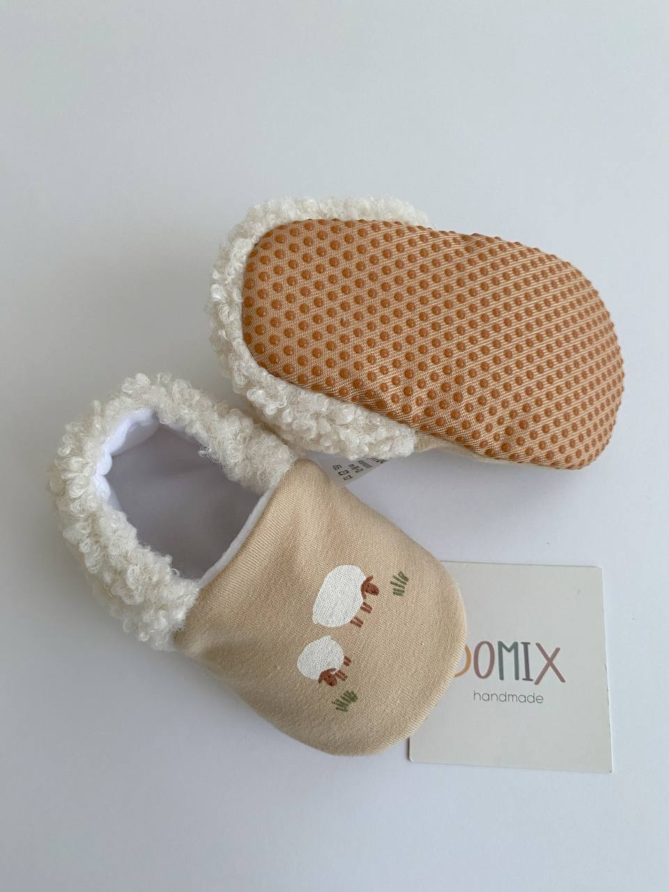 Sheep Baby Slippers – Soft, Cozy & Handmade - Domix