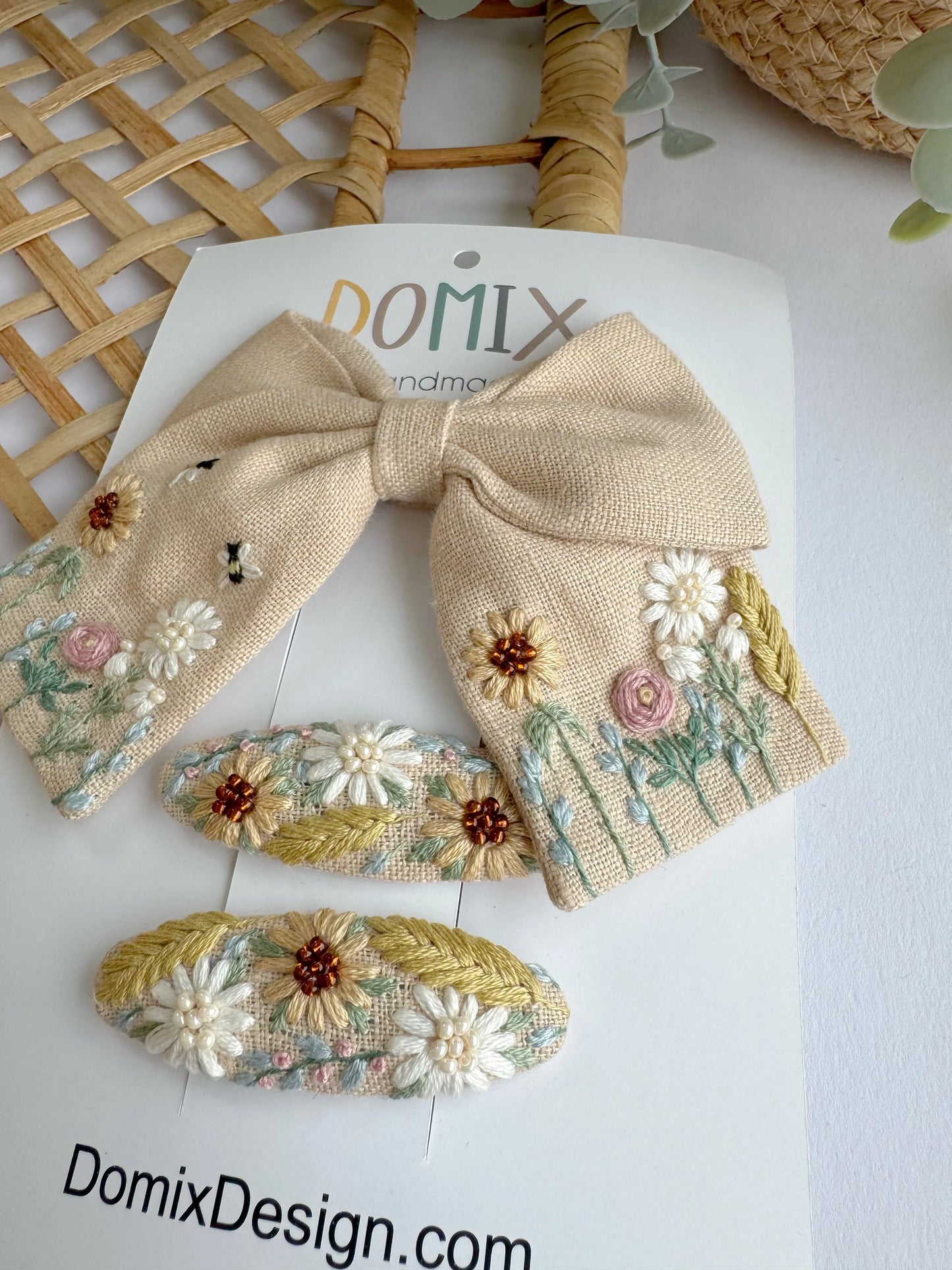LinenPetal Hair Pins - Domix