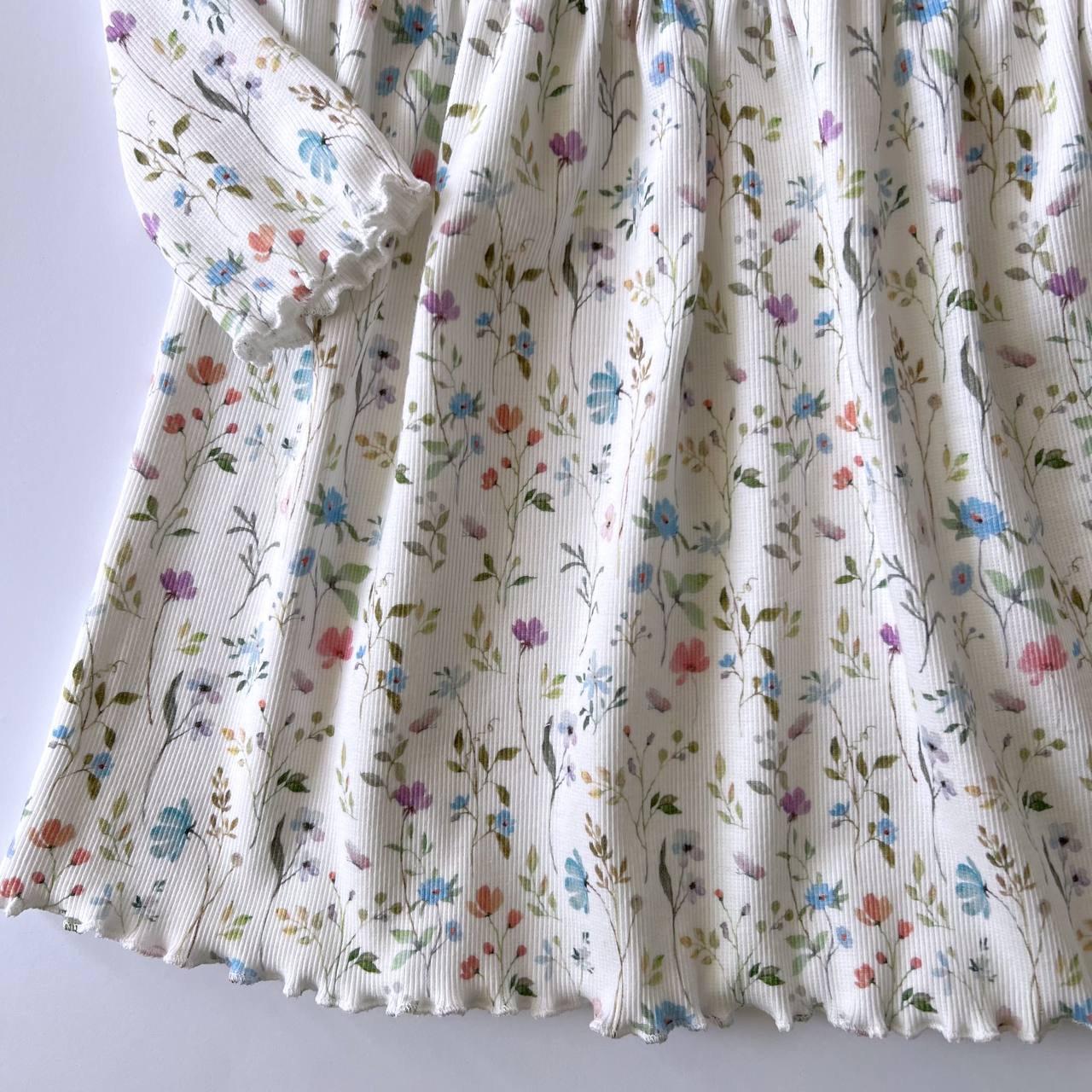 Floral Baby Dress with Ruffled Collar