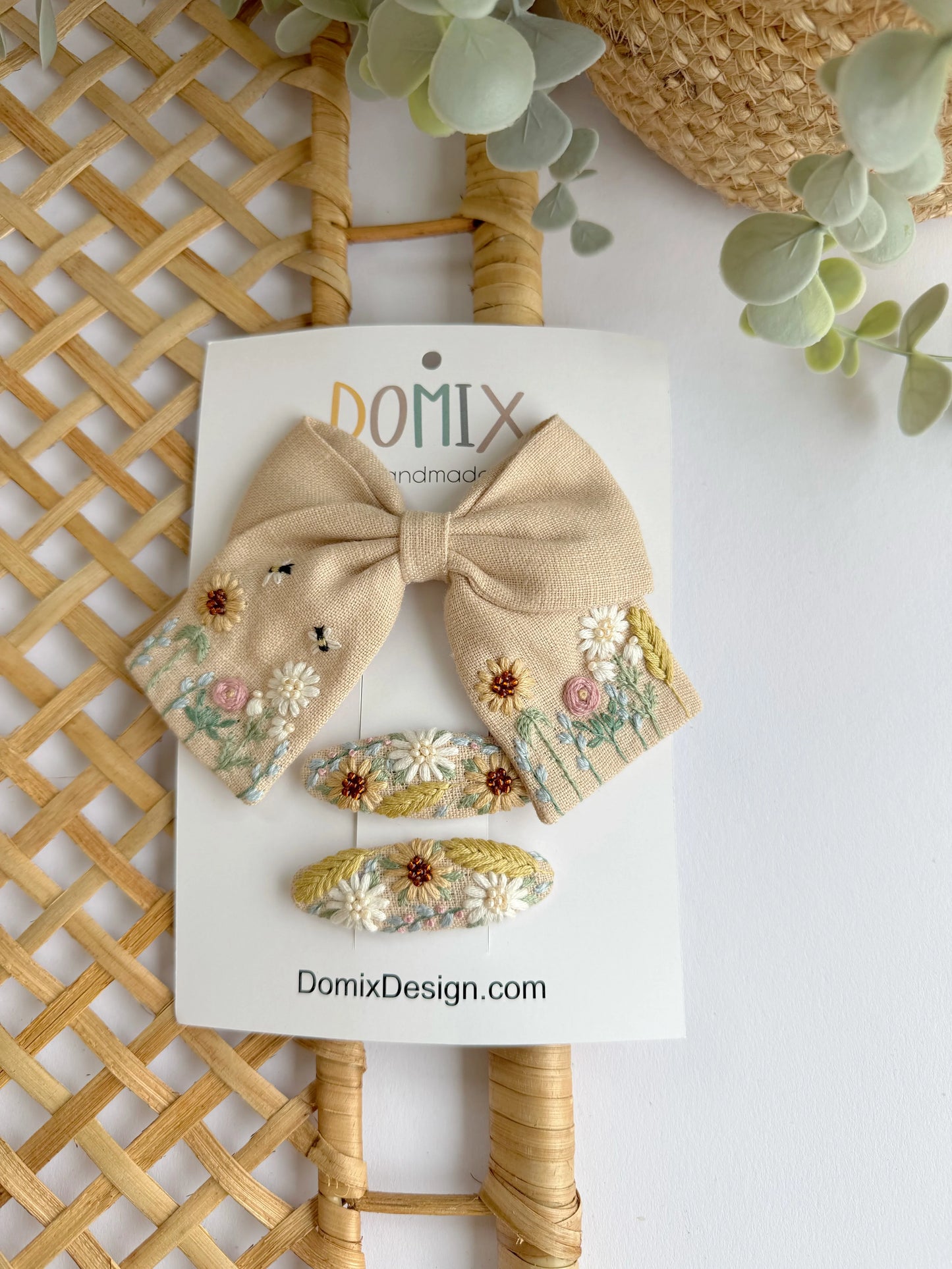 LinenPetal Hair Pins - Domix