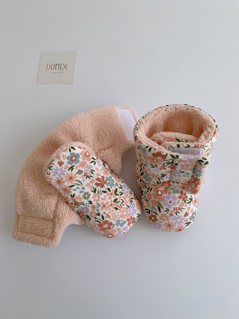 Floral Winter Booties – Warm, Soft & Handmade
