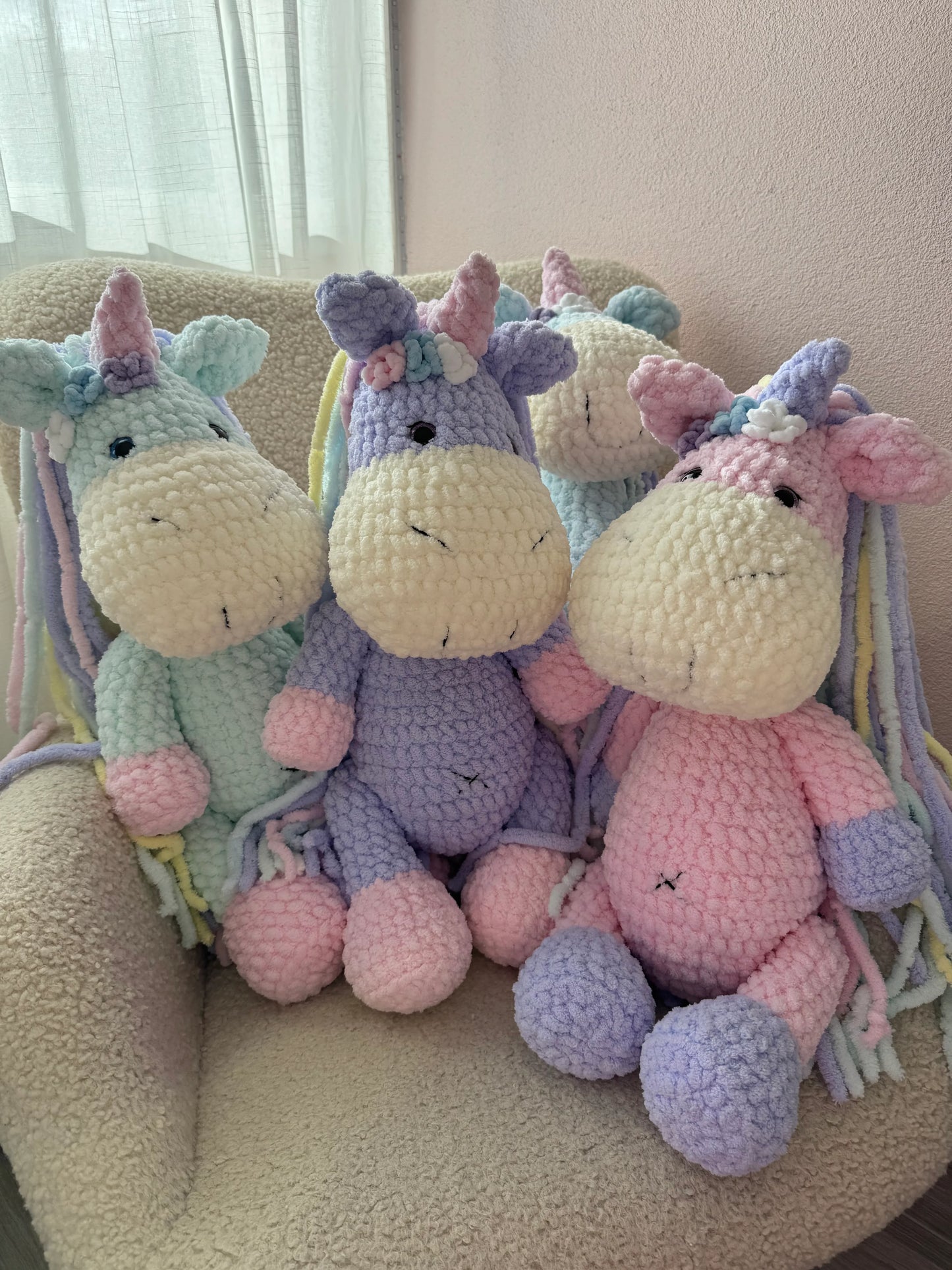 Handmade Plush Unicorn – 60 cm - Domix
