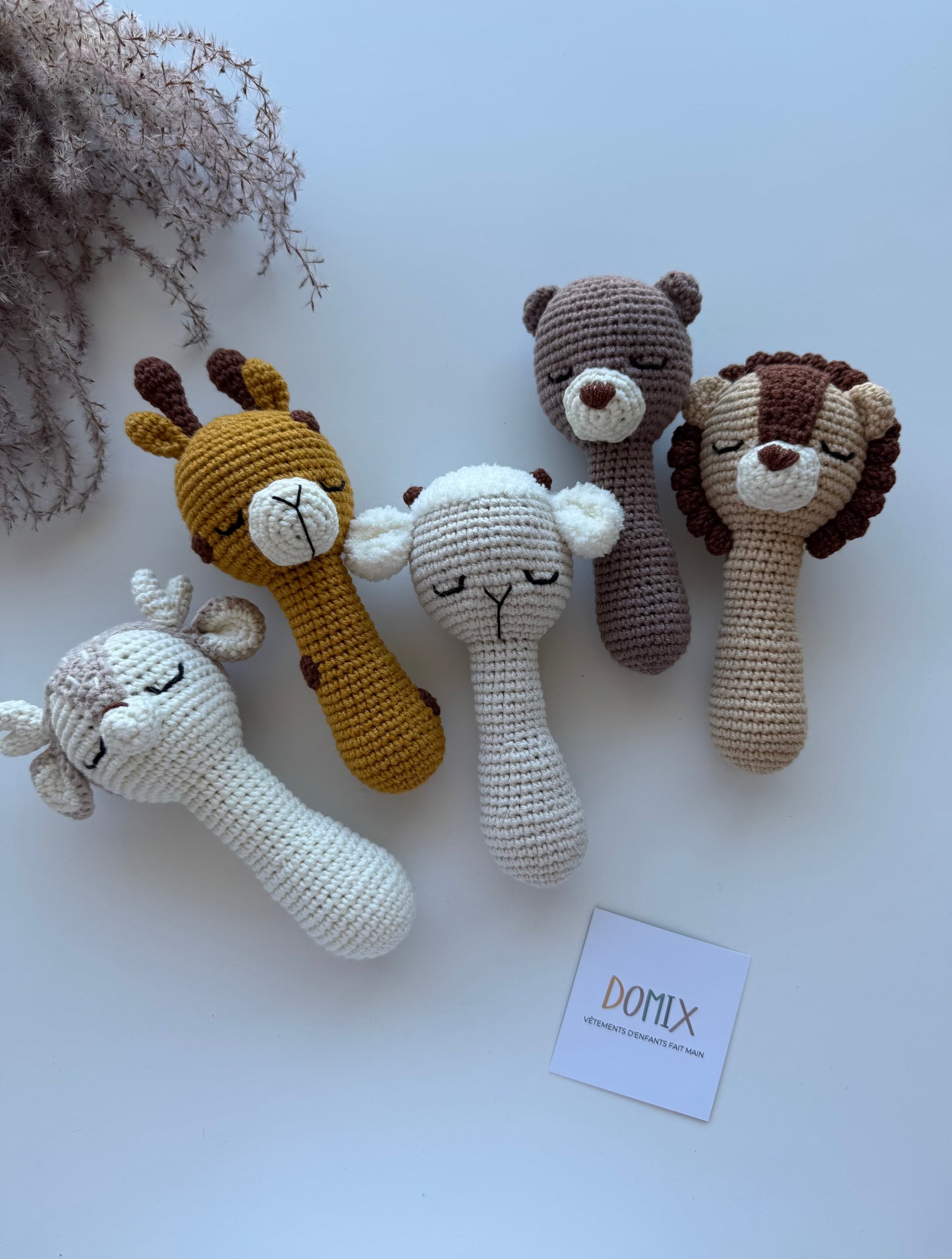 Handmade Animal Rattle – Cotton Crochet Baby Toy