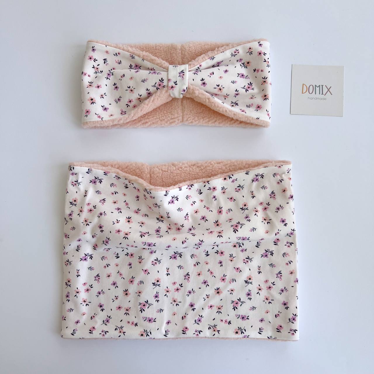 Toddler Snood – Handmade Floral Winter Scarf - Domix