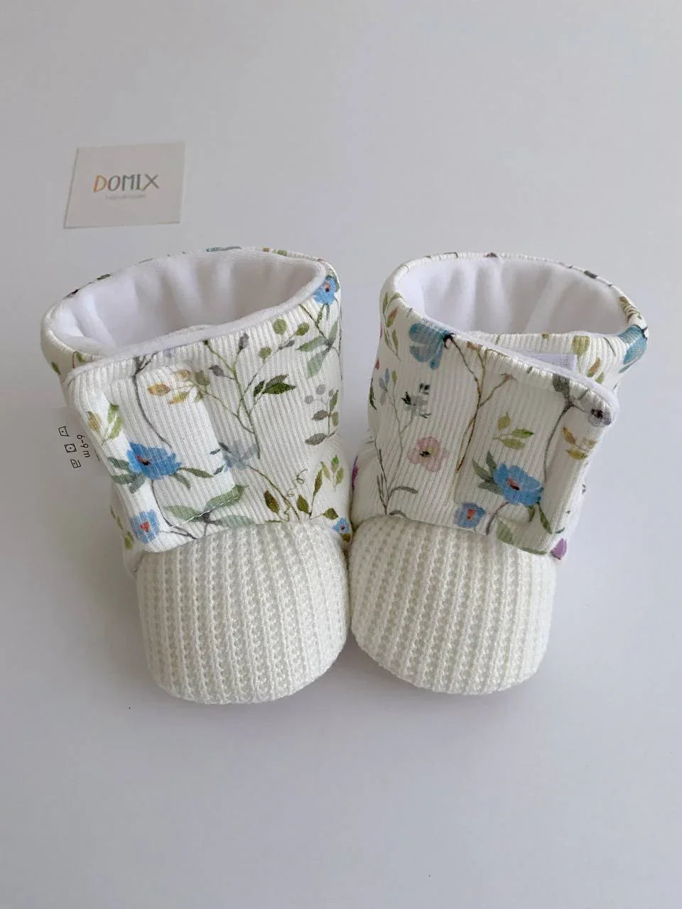 Winter Floral Booties – Warm, Soft & Handmade - Domix