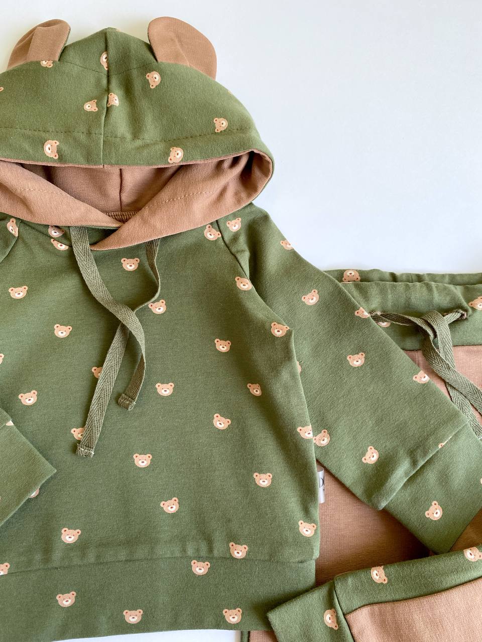 Baby Bear Hoodie & Pants Set – Handmade in Switzerland | Soft Cotton Outfit for Babies & Toddlers