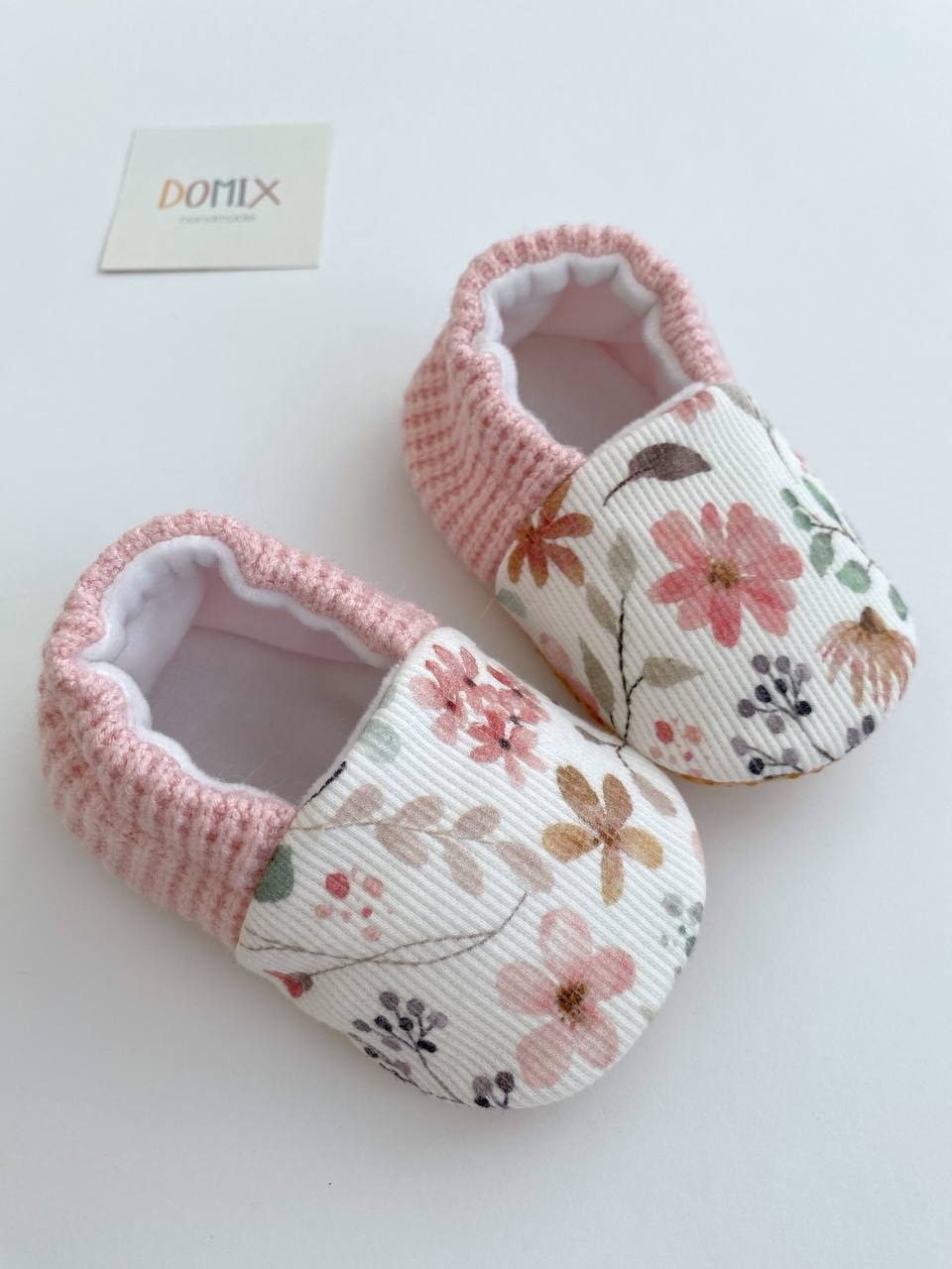 Floral Baby Slippers – Handmade Soft Baby Shoes