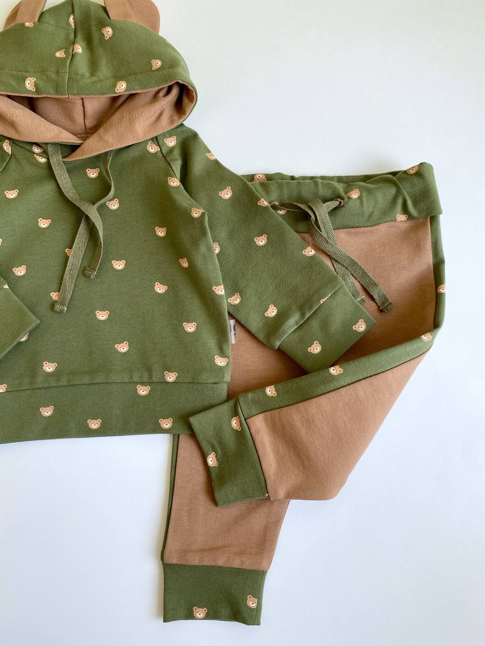 Baby Bear Hoodie & Pants Set – Handmade in Switzerland | Soft Cotton Outfit for Babies & Toddlers