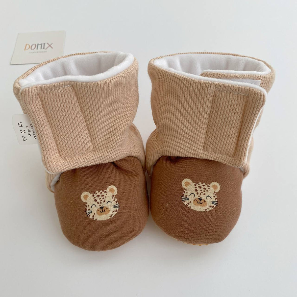 Pastel Floral Baby Booties – Handmade Warm Baby Shoes