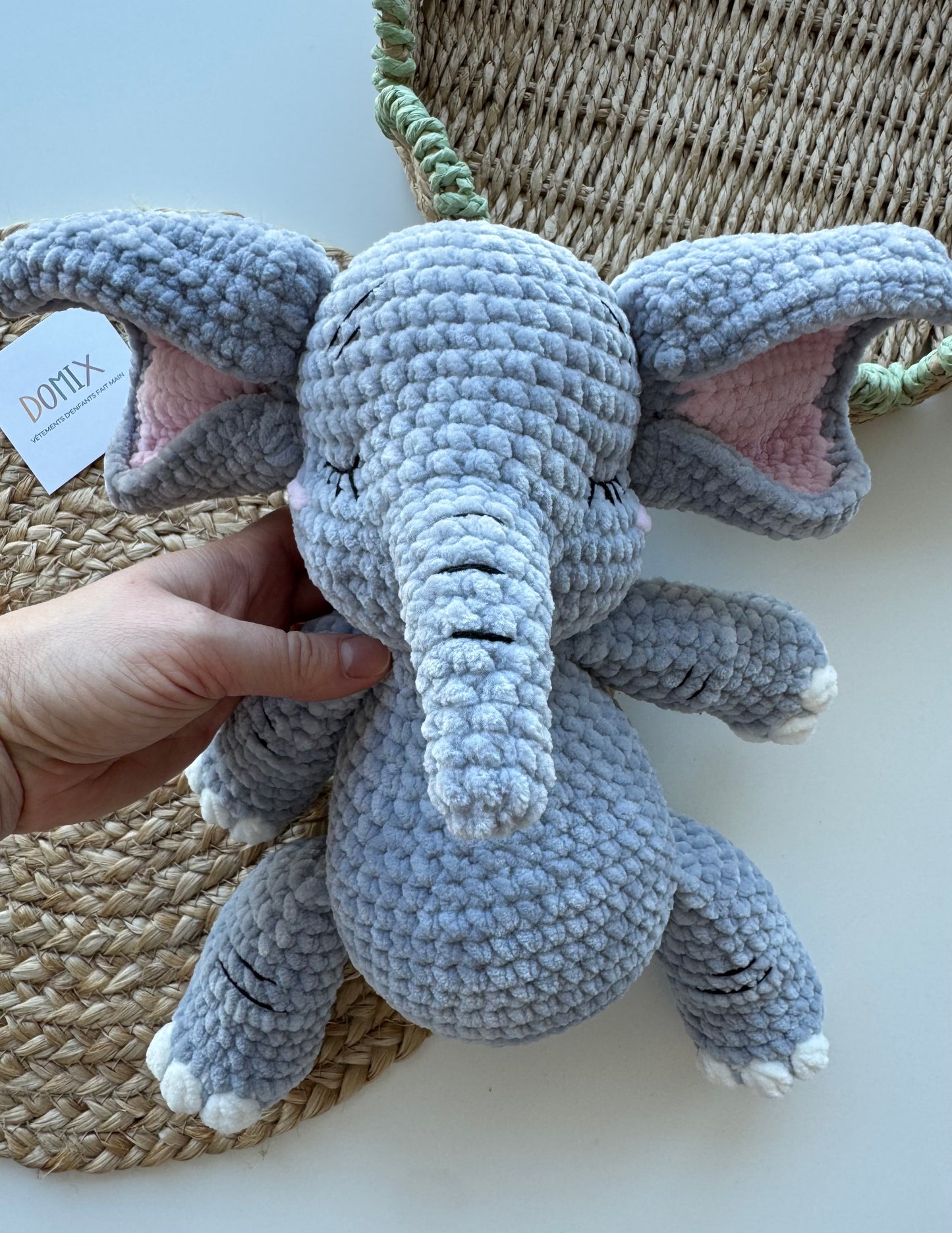 Large Elephant Plush Toy – Baby Soft Companion (35 cm)