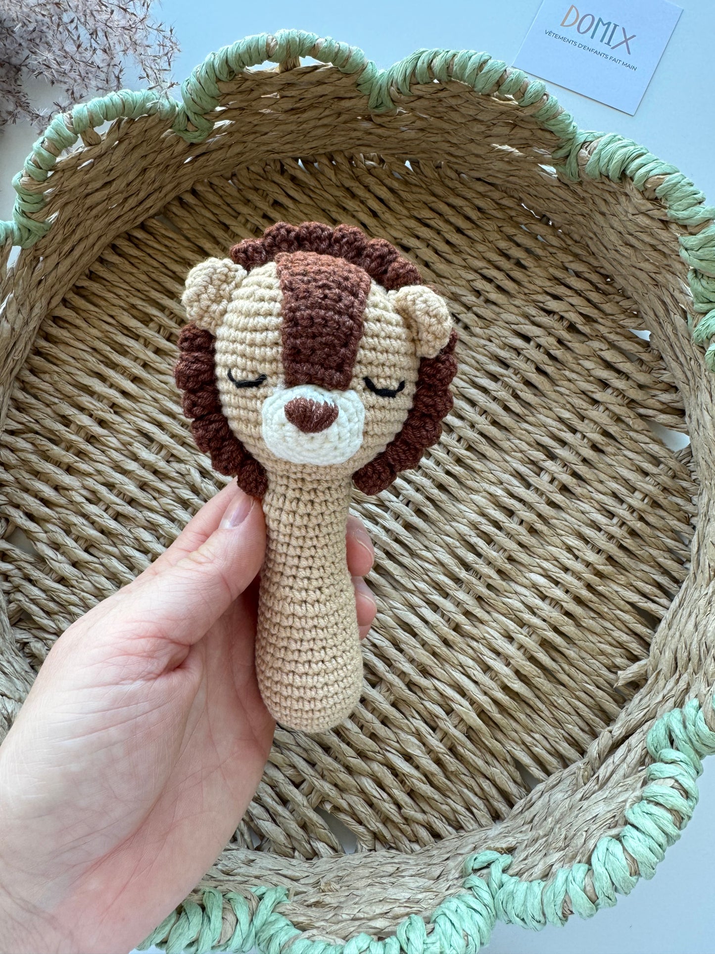 Handmade Animal Rattle – Cotton Crochet Baby Toy