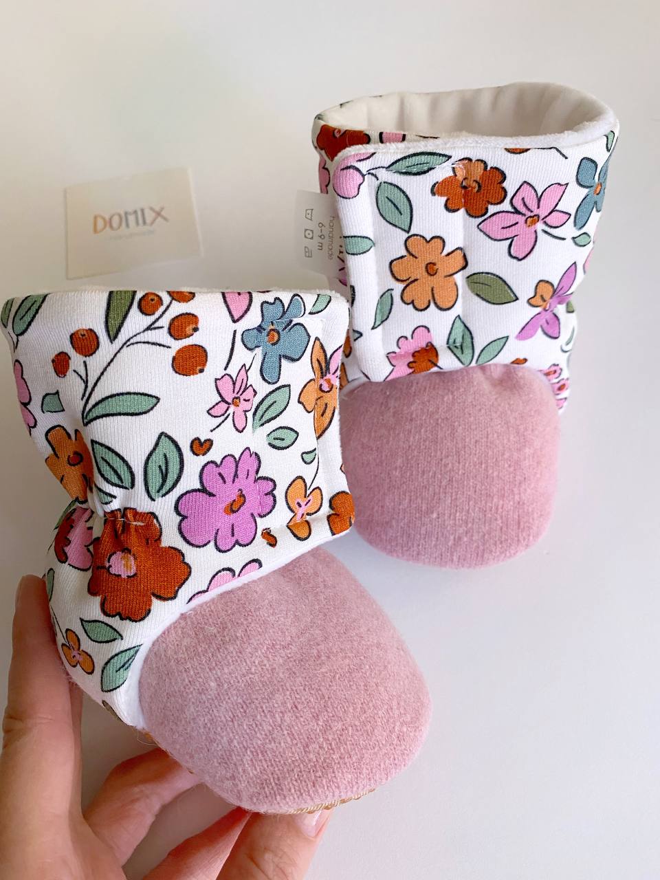 Blumen-Babyschuhe – Weich, handgemacht