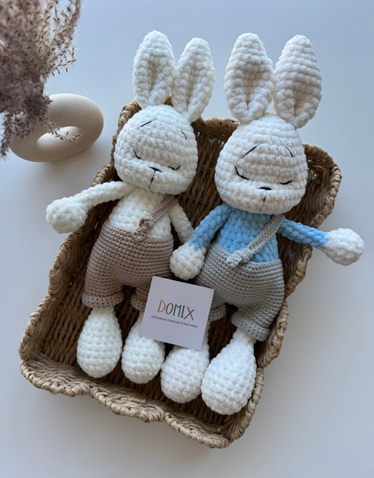 Handmade Bunny Plush Toy – Soft Baby Comforter (30 cm)