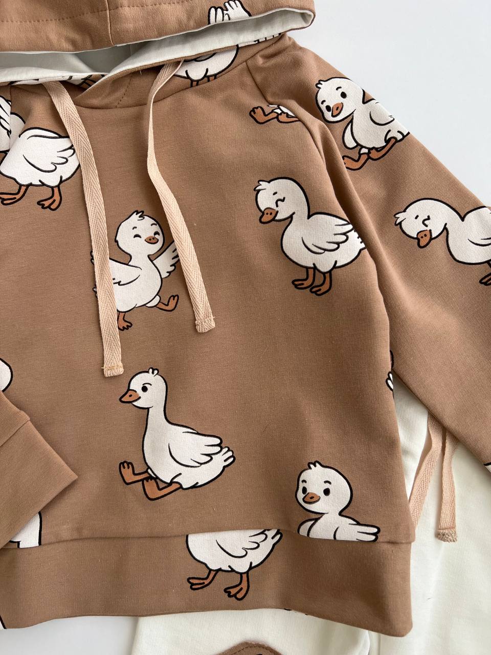 🦆 Duck Hoodie Set – Handmade Cozy Fun