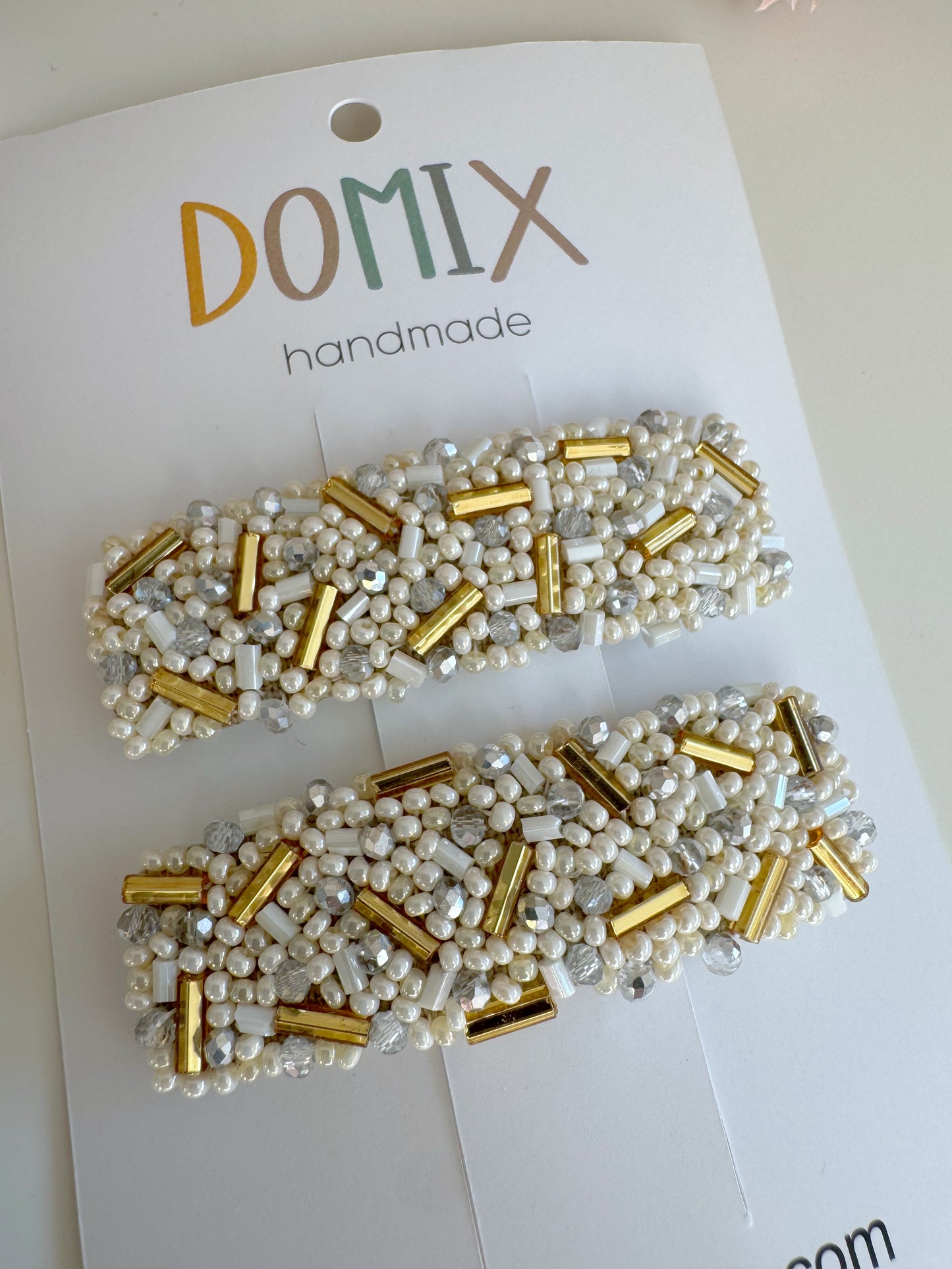 Beaded Hair Clips – Handmade Set of 2