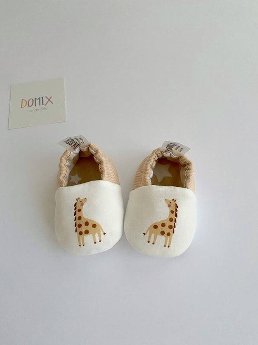 Giraffe Baby Slippers – Soft, Cozy & Handmade