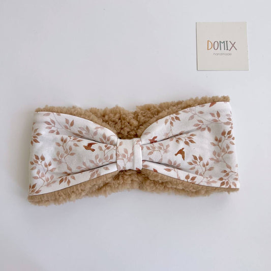 Baby Girl Headband – Floral & Cozy Fleece - Domix