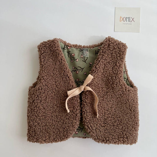 Handmade Reversible Baby & Toddler Vest (0–5 Years) – Teddy & Jersey - Domix
