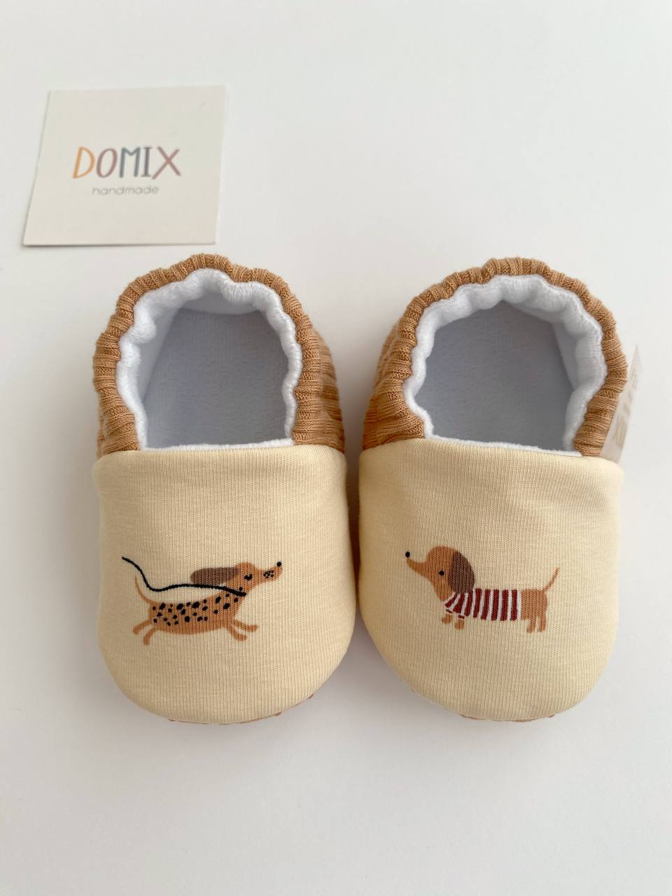 Dog Baby Slippers – Jersey & Velour