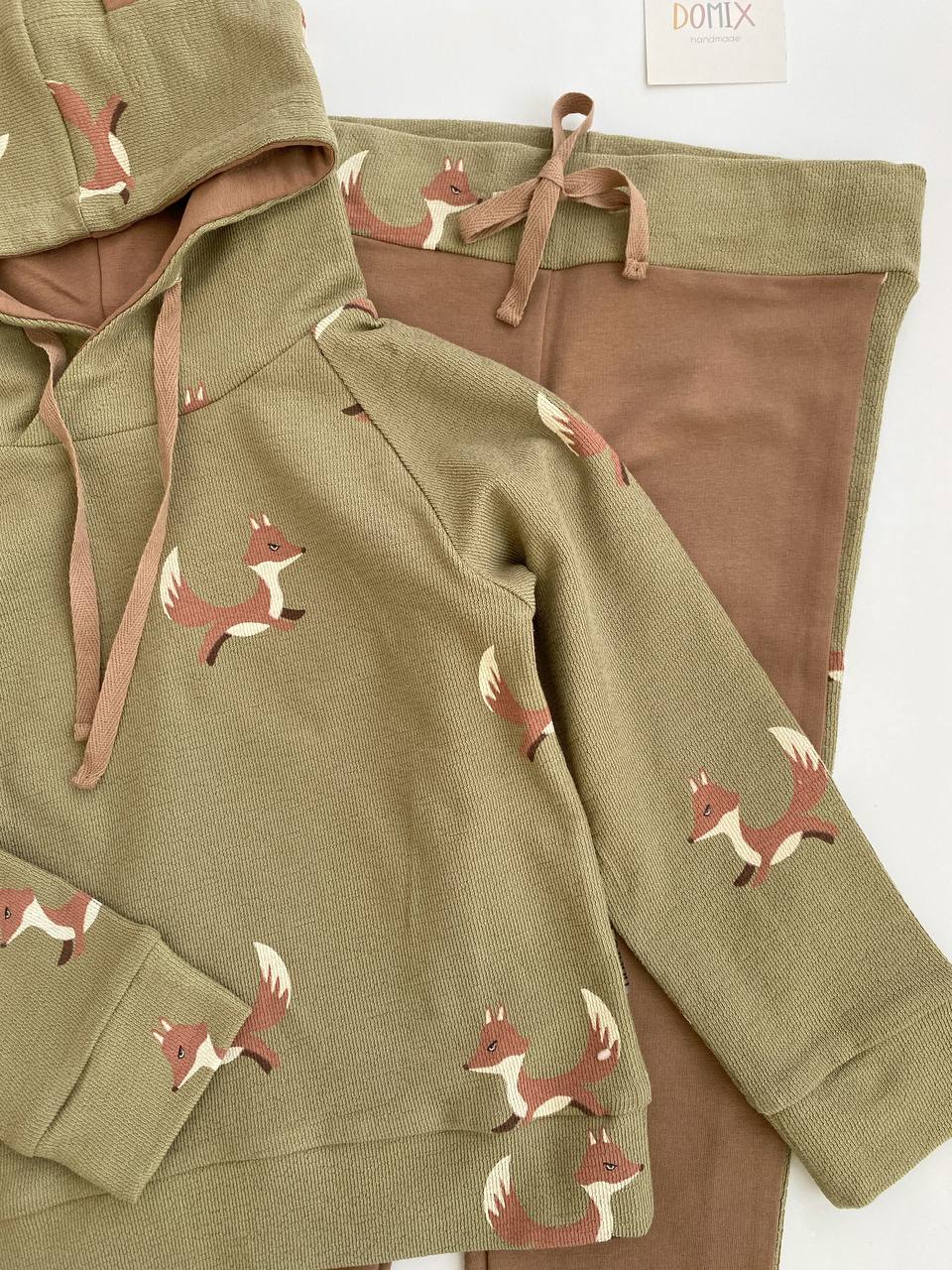 Fox Hoodie & Joggers Set – Handmade Kids Outfit