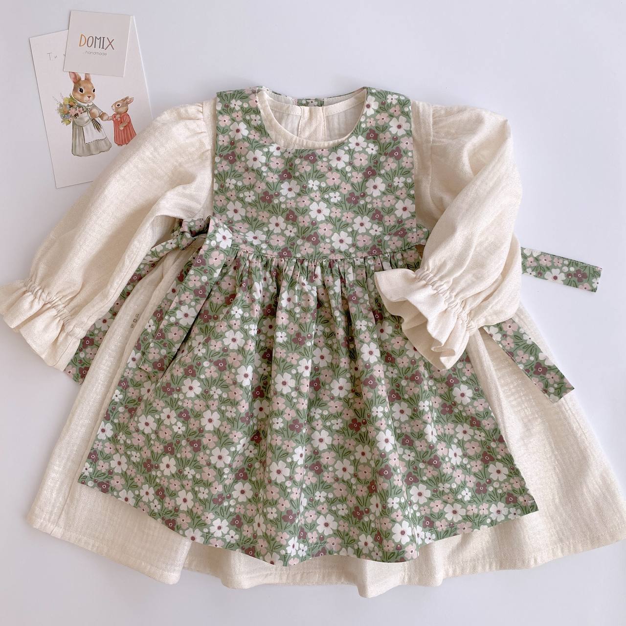 Floral Baby Girl Dress – Handmade in Switzerland | Domix