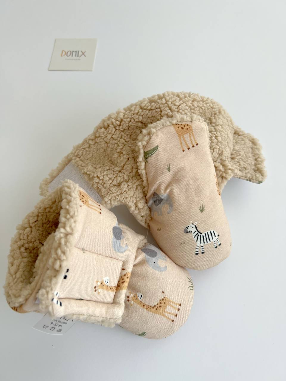 🐘 Safari Baby Booties – Warm & Safe Adventure Feet