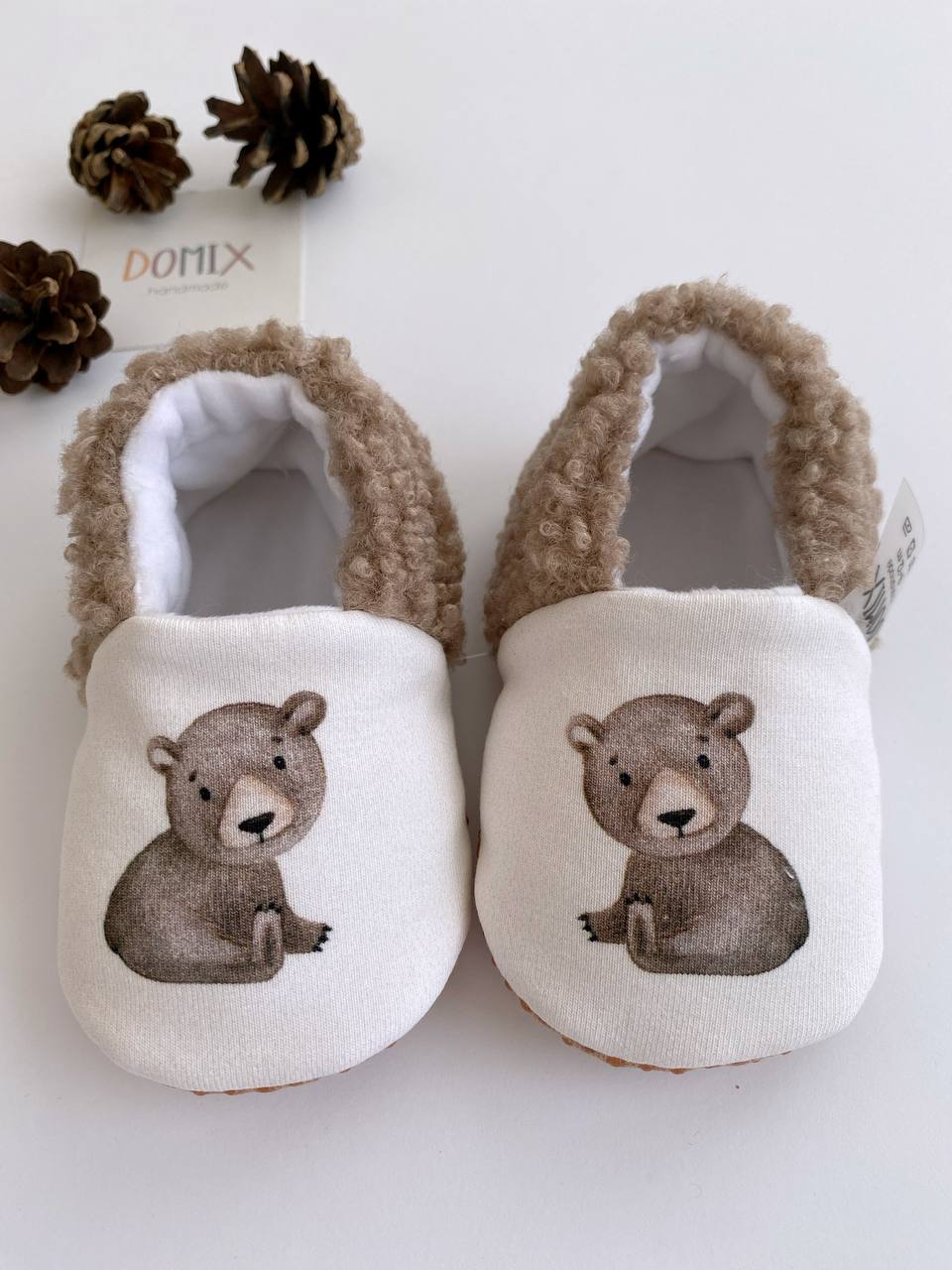 Bear Baby Slippers – Soft Handmade Warmth