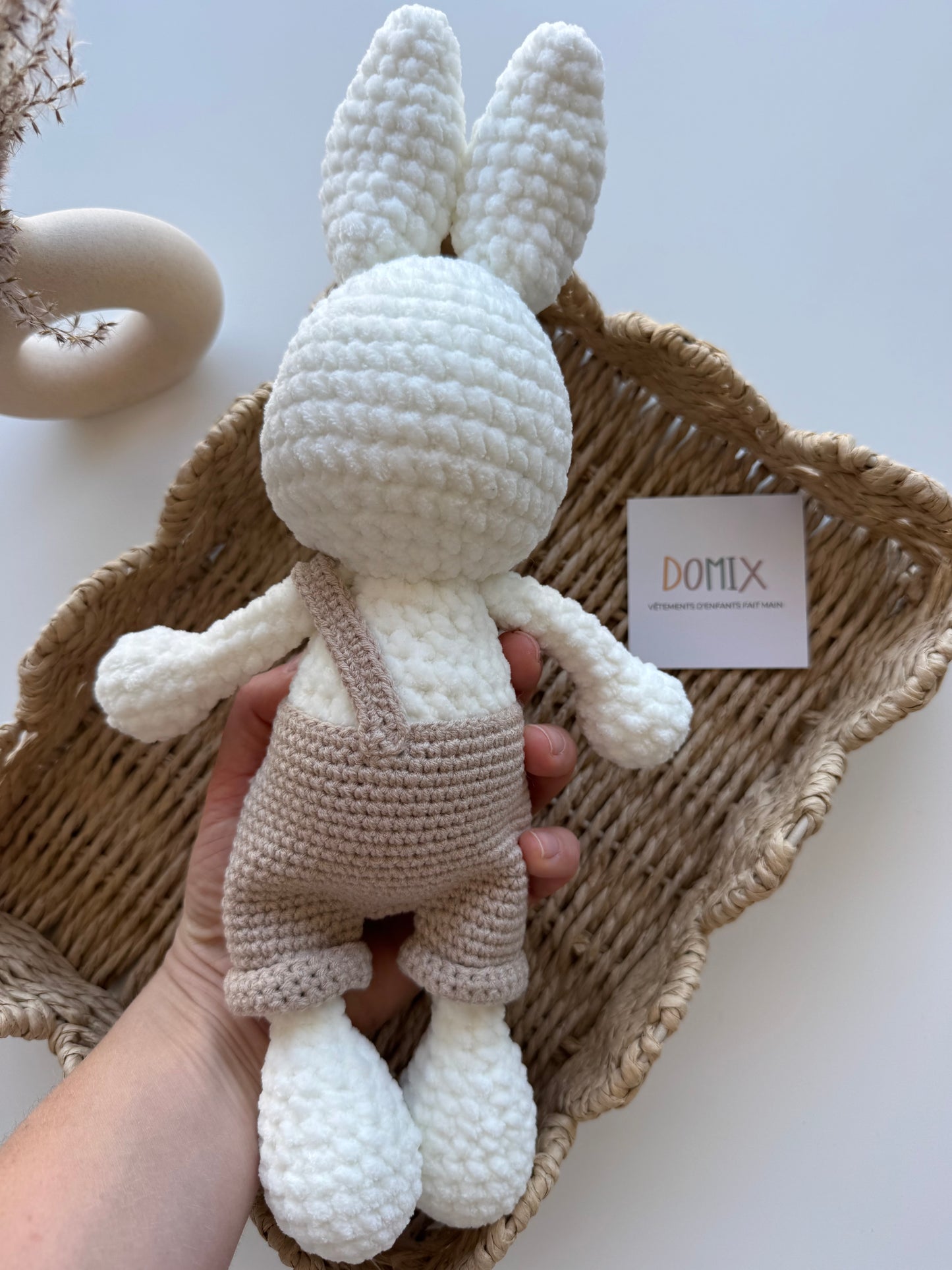 Handmade Bunny Plush Toy – Soft Baby Comforter (30 cm)