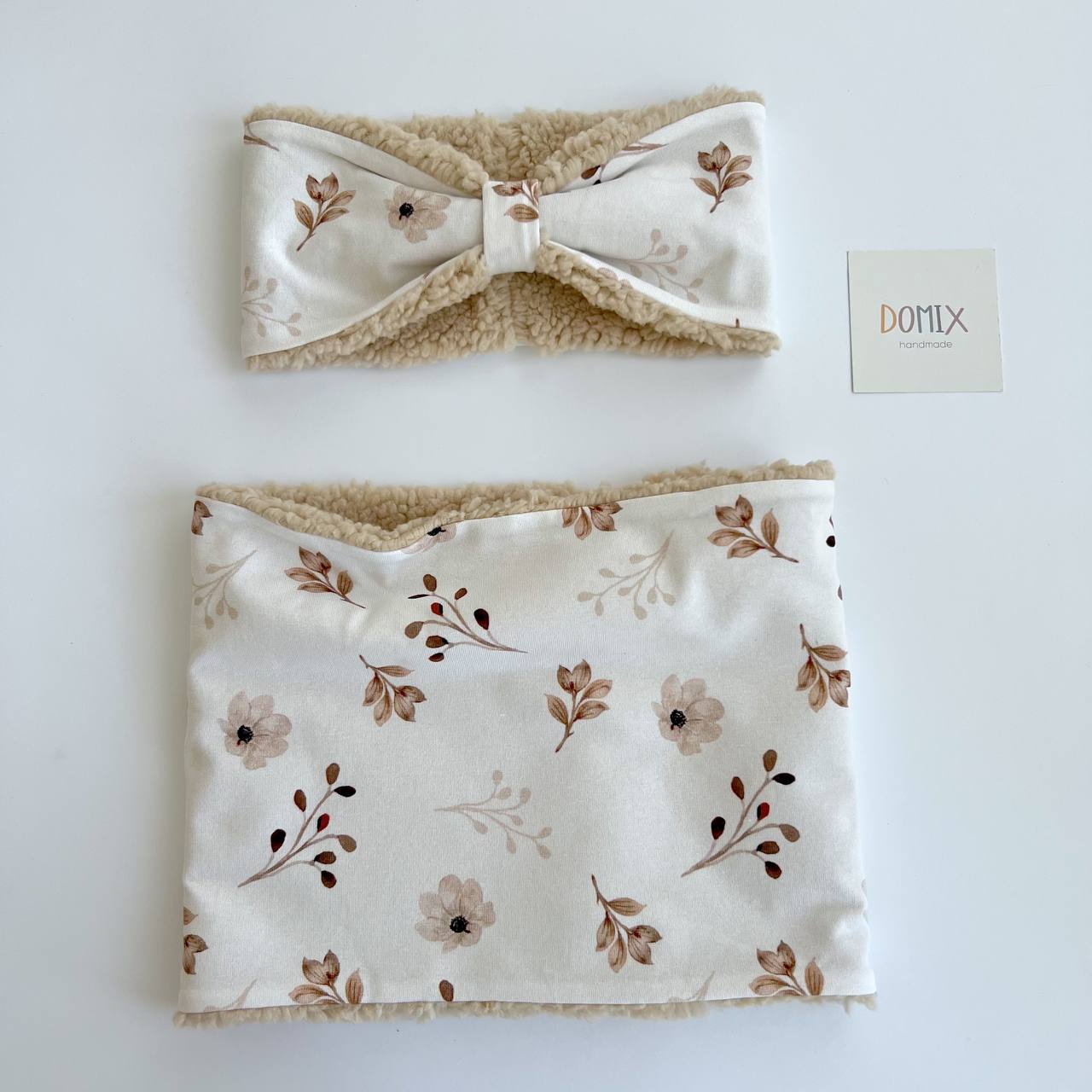Baby Bow Headband – Winter Floral Design - Domix