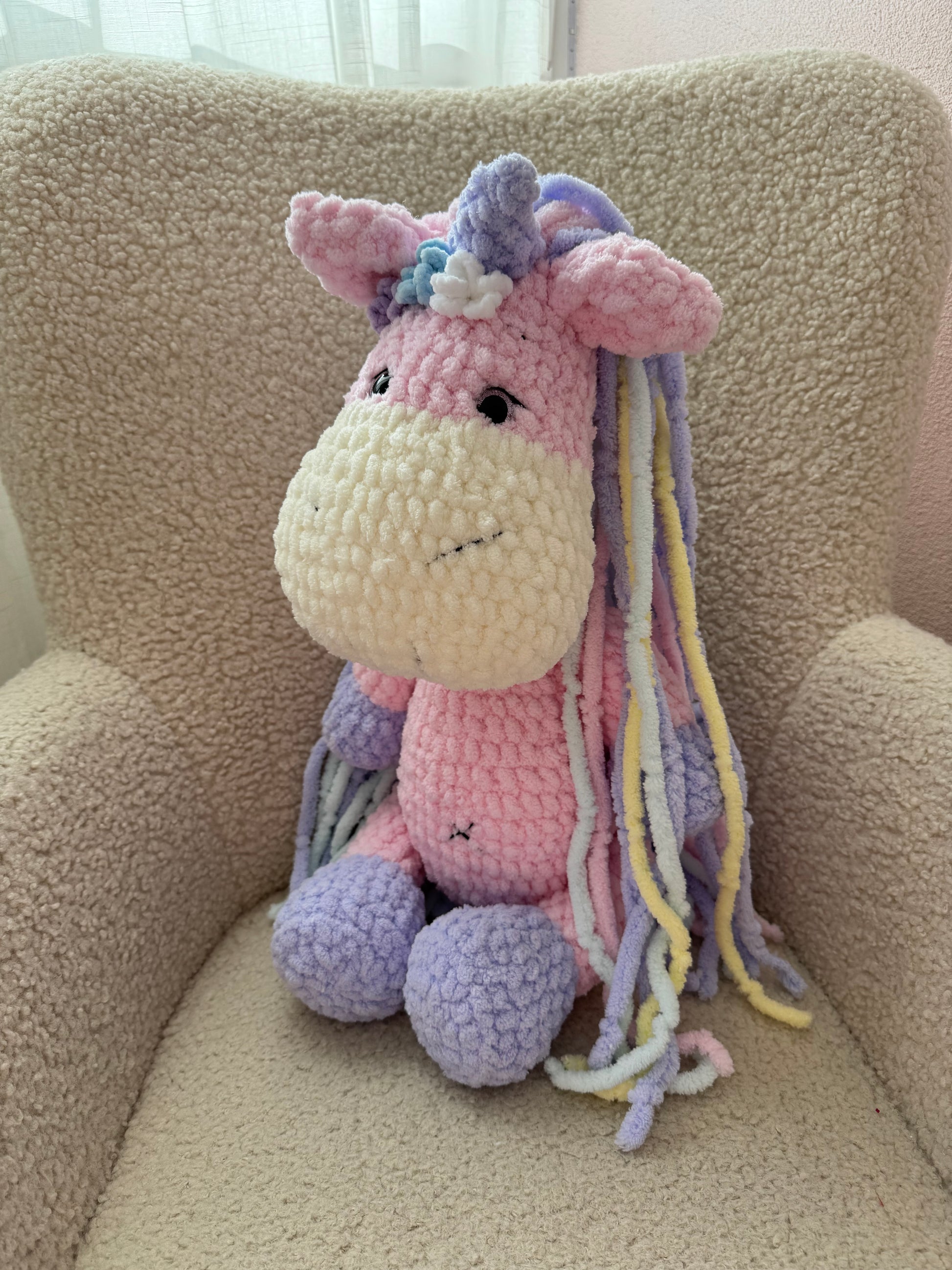 Handmade Plush Unicorn – 60 cm - Domix