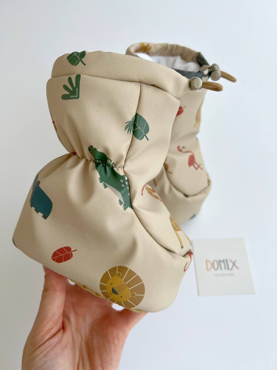 🦒 Safari Waterproof Booties – Handmade Weatherproof Warmth