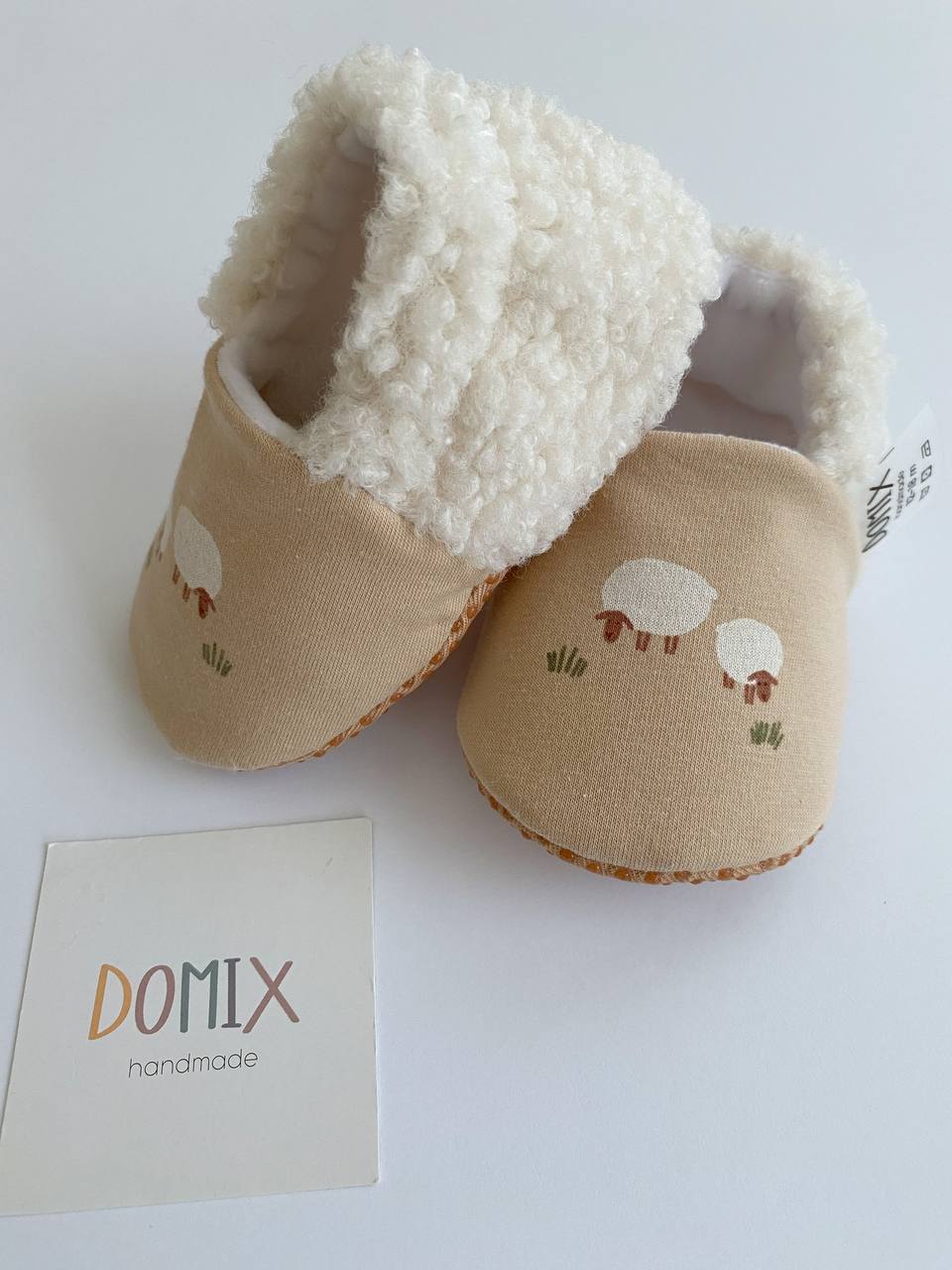 Sheep Baby Slippers – Soft, Cozy & Handmade - Domix