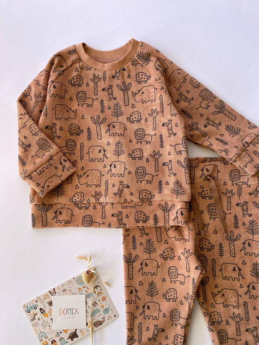 Kids Pajama Set – Safari Print