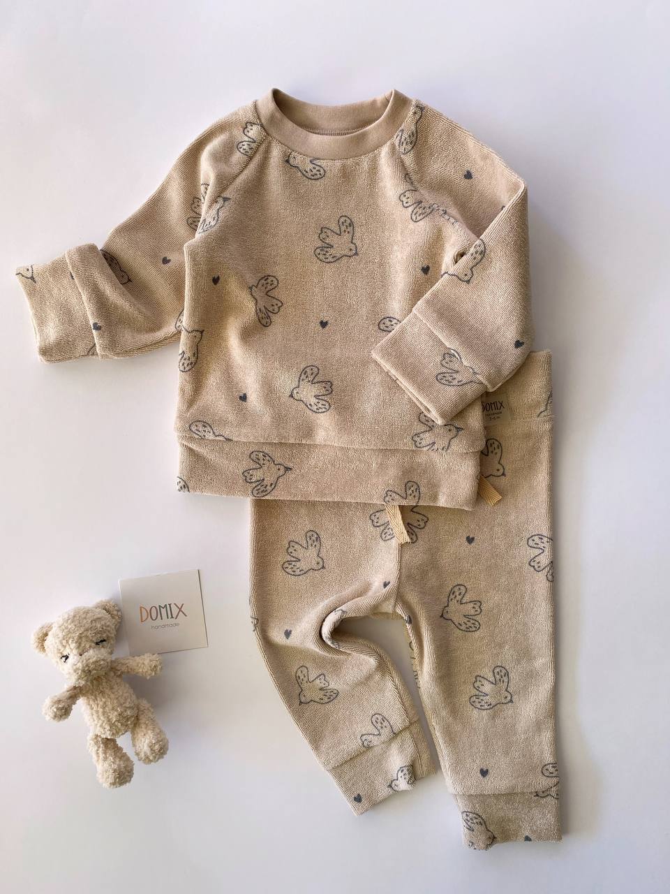 Baby Cotton Set – Bird Print