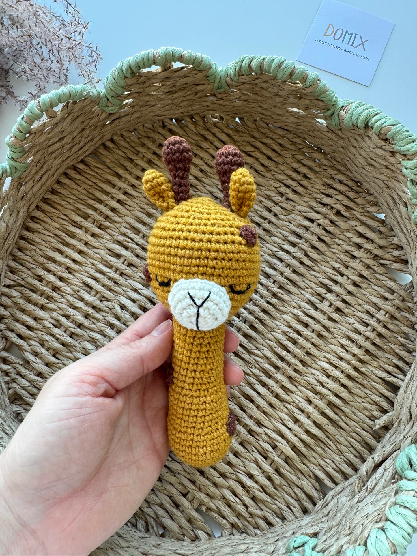 Handmade Animal Rattle – Cotton Crochet Baby Toy