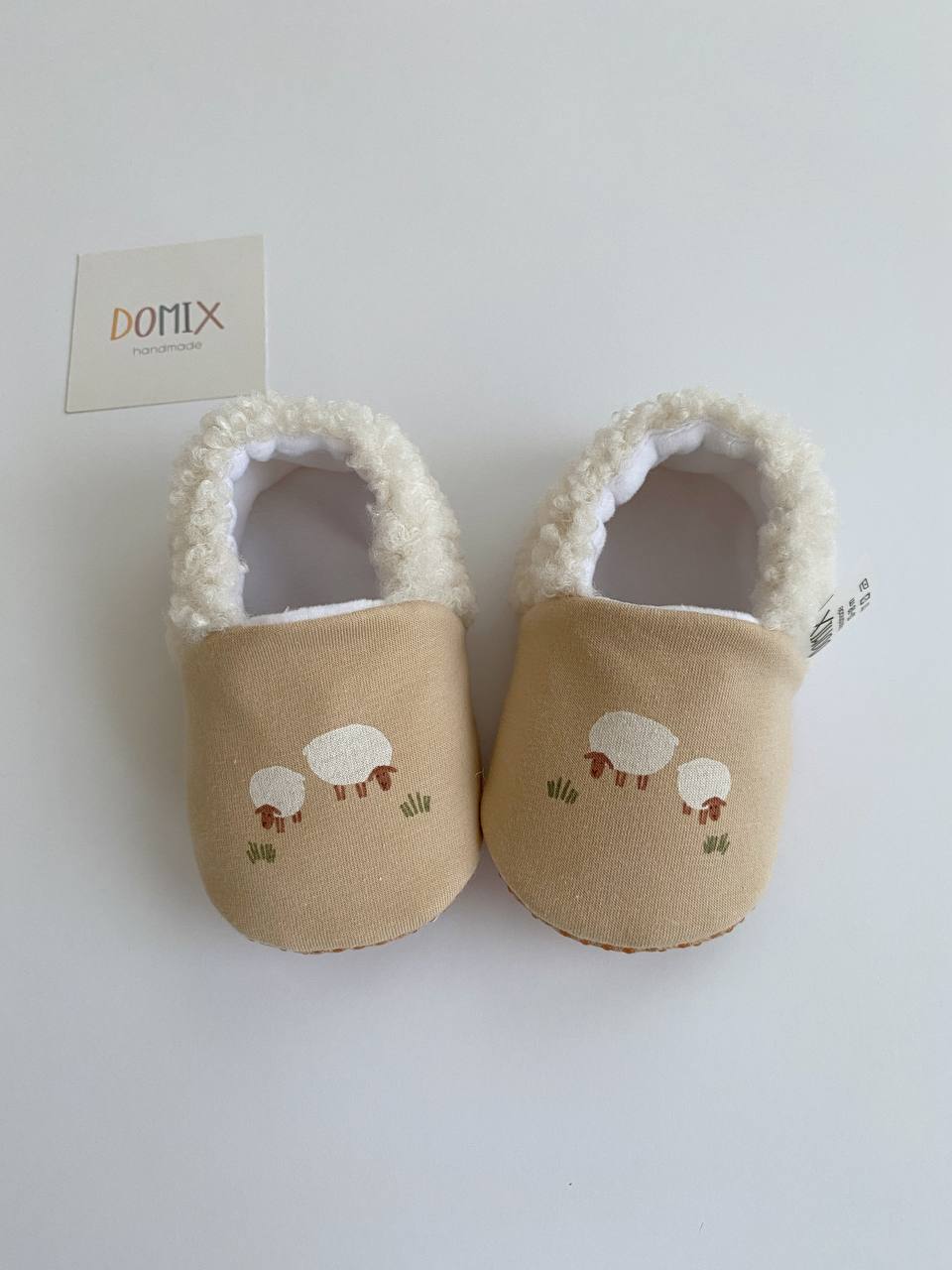 Sheep Baby Slippers – Soft, Cozy & Handmade - Domix