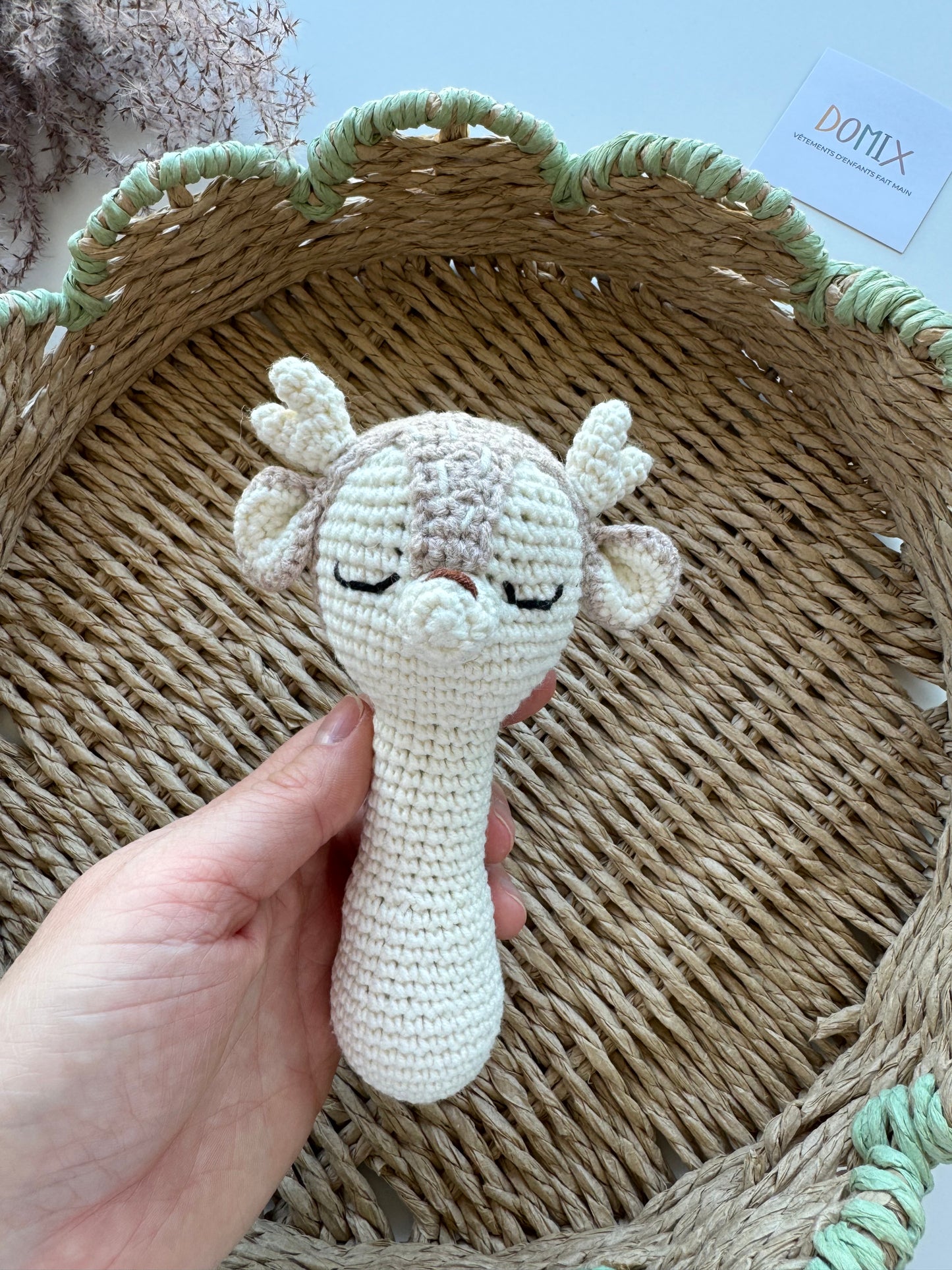 Handmade Animal Rattle – Cotton Crochet Baby Toy