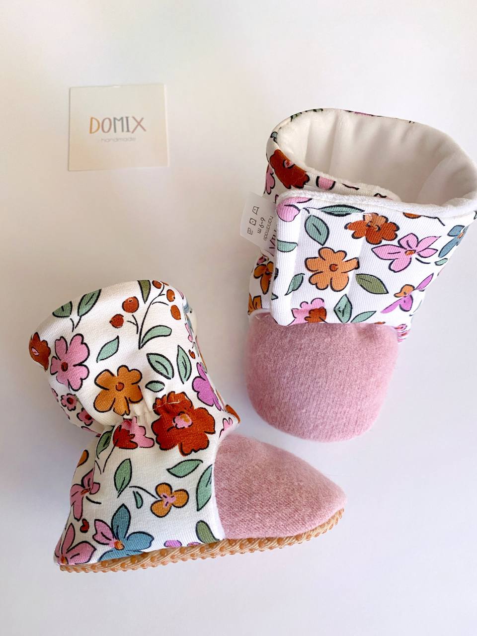 Blumen-Babyschuhe – Weich, handgemacht