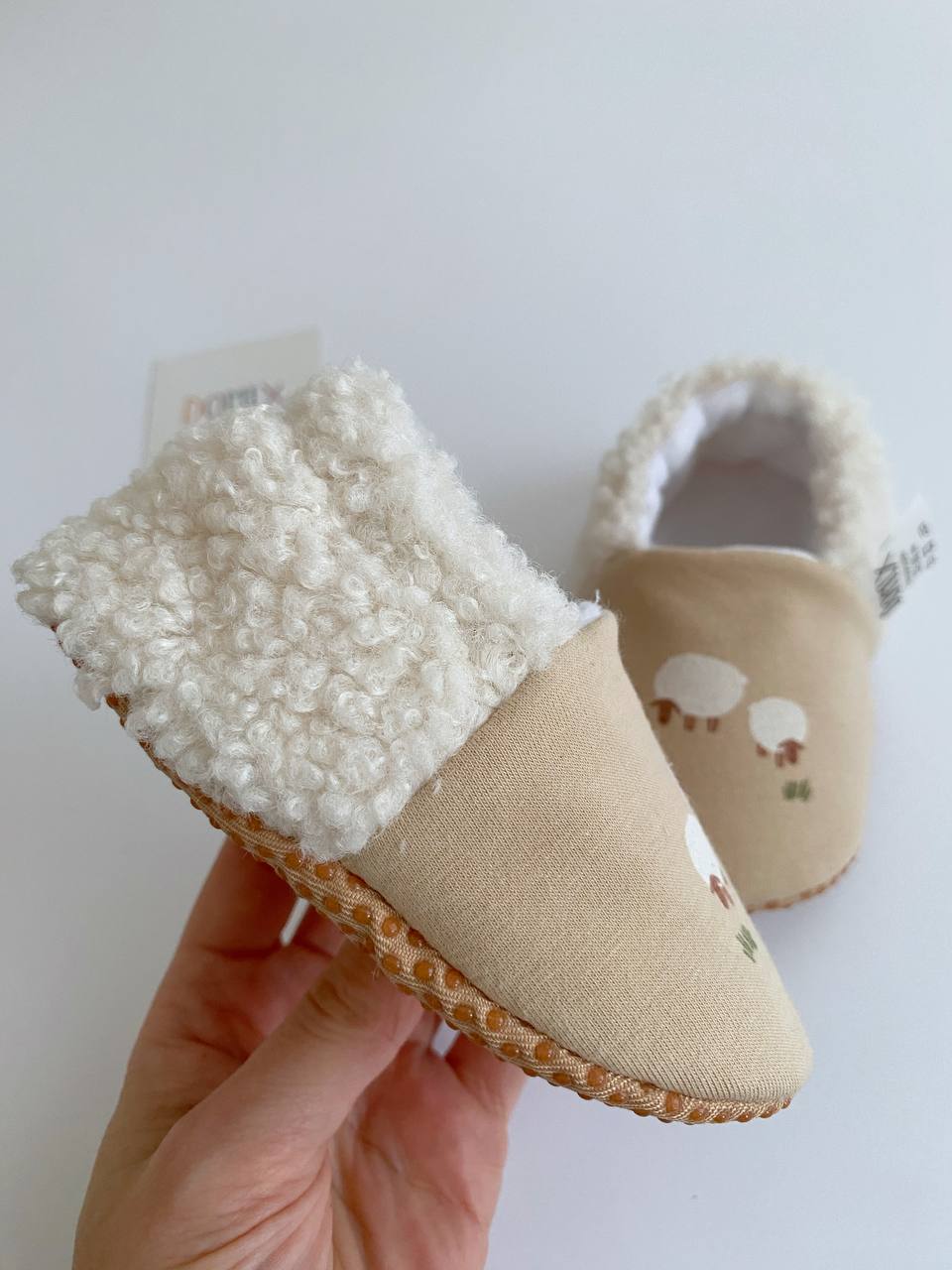 Sheep Baby Slippers – Soft, Cozy & Handmade - Domix