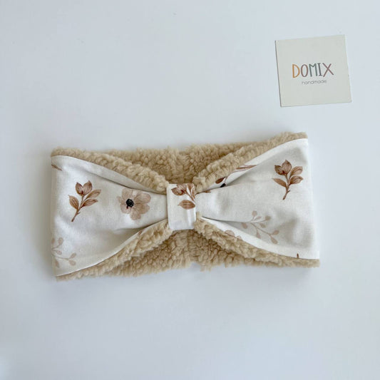 Baby Bow Headband – Winter Floral Design - Domix