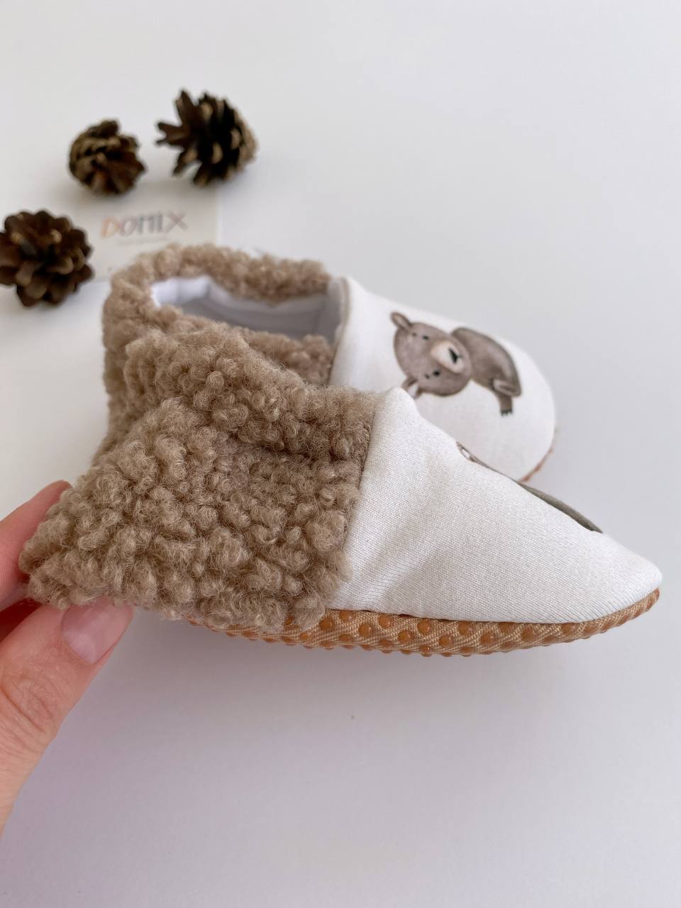 Bear Baby Slippers – Soft Handmade Warmth