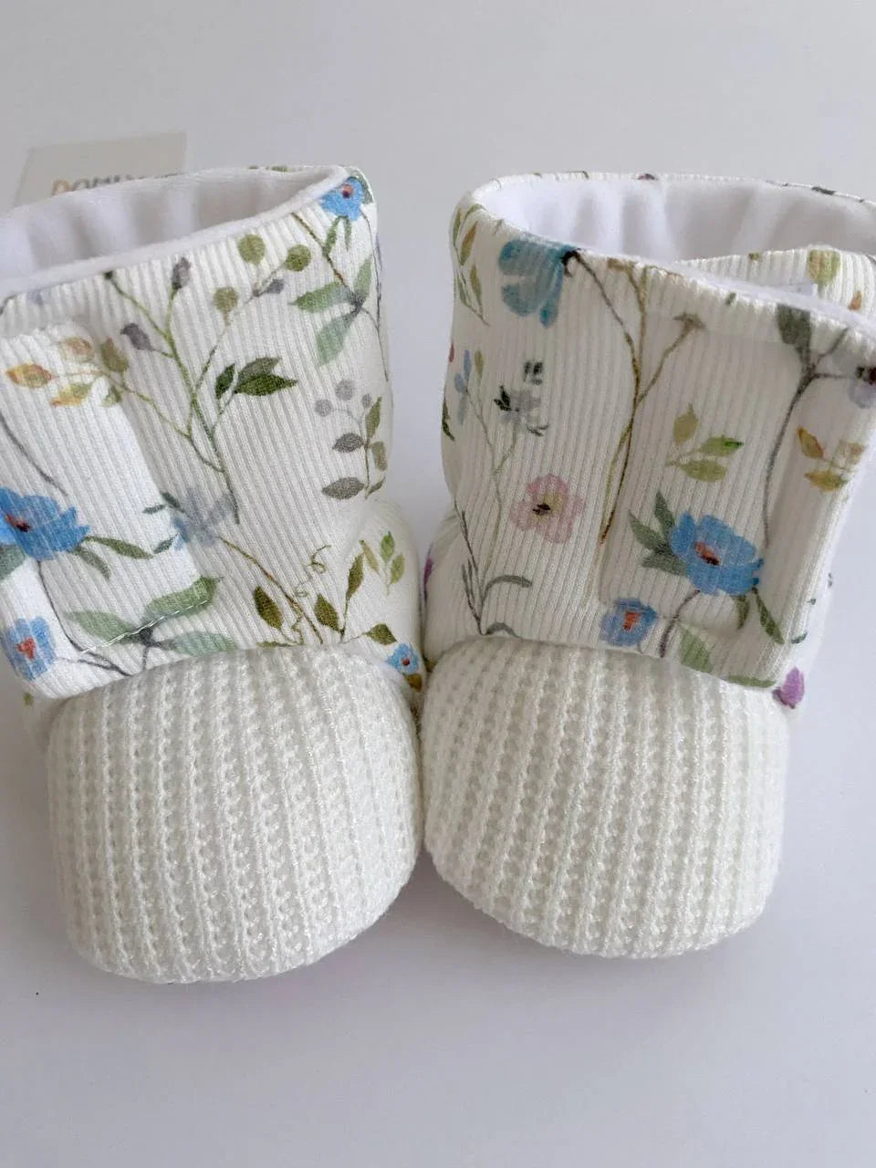 Winter Floral Booties – Warm, Soft & Handmade - Domix