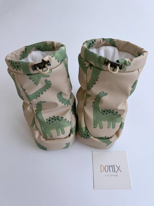 Waterproof Dinosaur Booties – Warm, Soft & Handmade