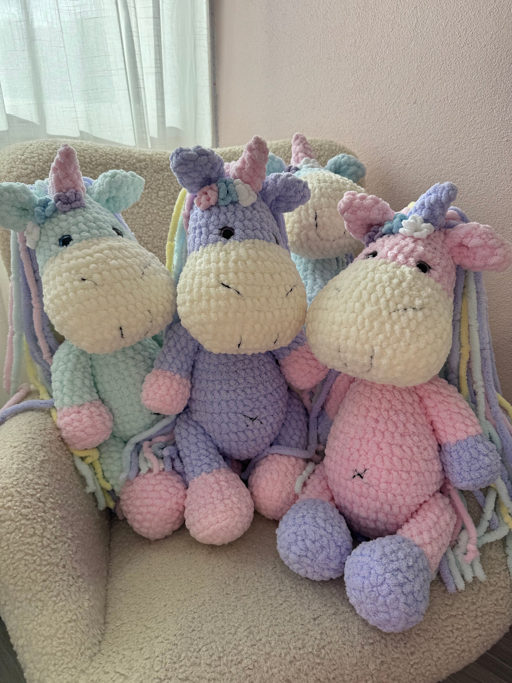 Handmade Plush Unicorn – 60 cm - Domix