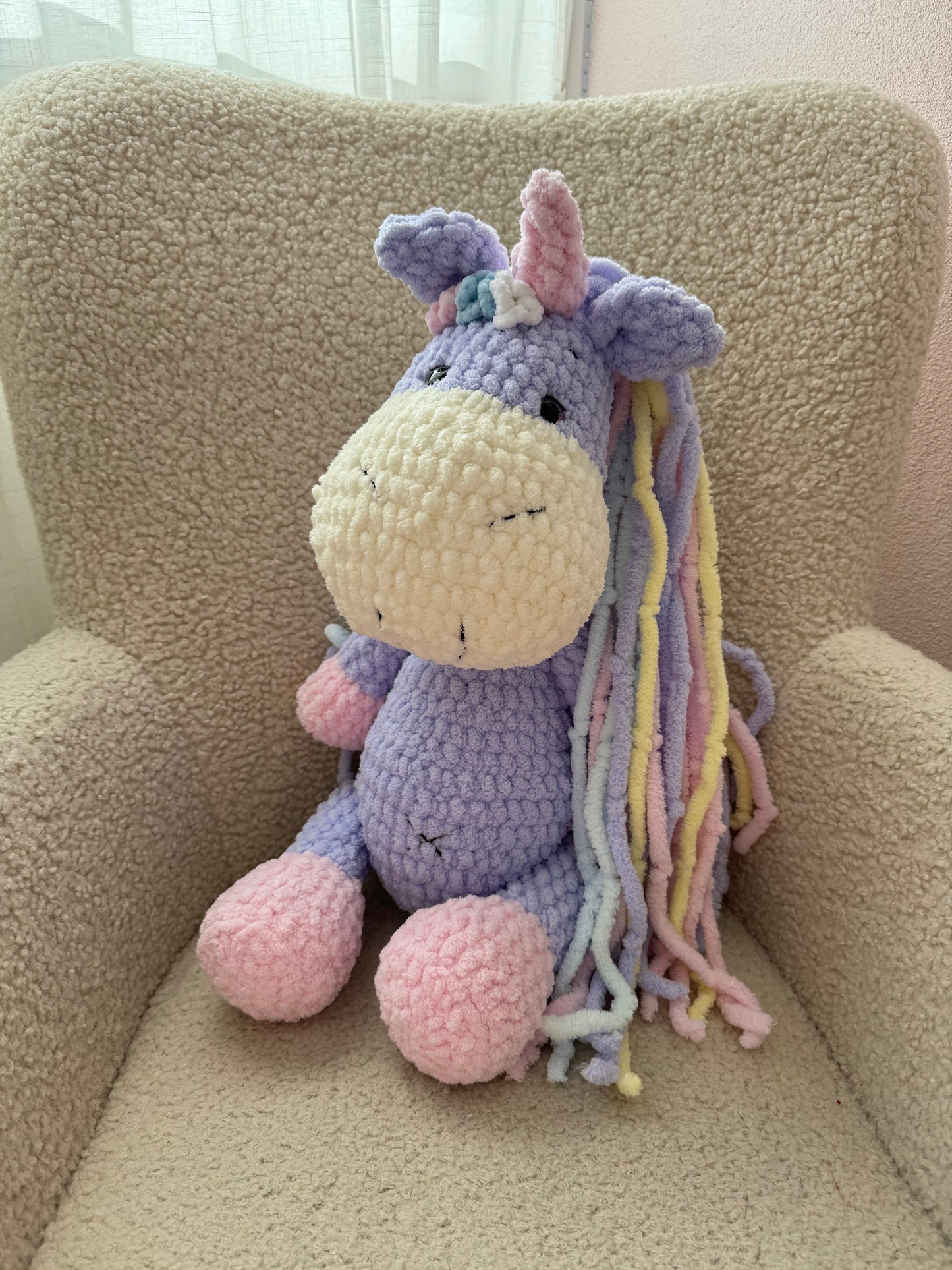Handmade Plush Unicorn – 60 cm - Domix