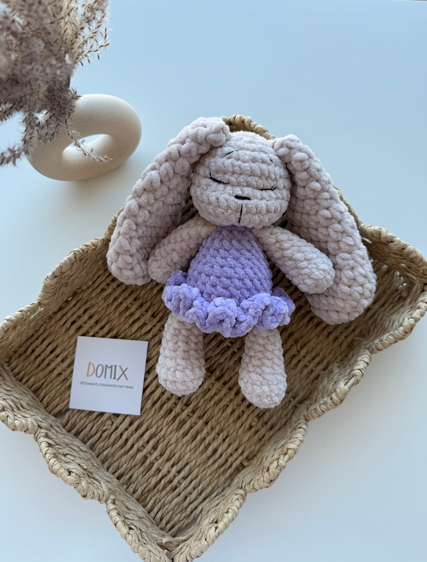 Bunny Plush Toy with Dress – Plush Doll (20 cm)